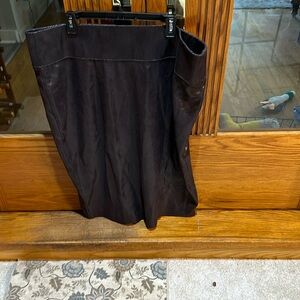 Brown faux leather skirt